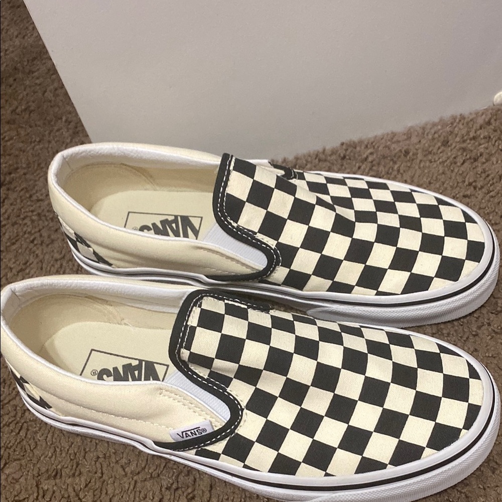 Vans Black and White Checkerboard Slip-Ons UNISEX